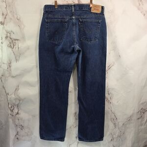 Vintage Levis Jeans Women 14 35 X 30 505 Straight Leg High Rise Denim Dark Wash
